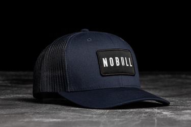 Nobull Curved-Brim Trucker Men's Hats Navy | Australia (FB6305)